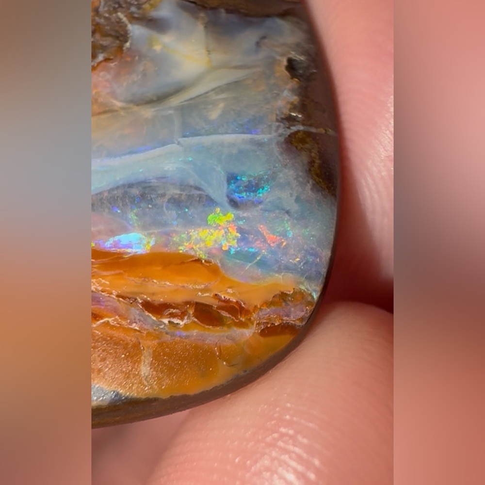 Australian boulder Opal- Multicolor Pendant
